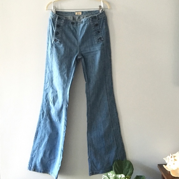 Free People Denim - + F R E E + P E O P L E + High Waisted Flare Jeans